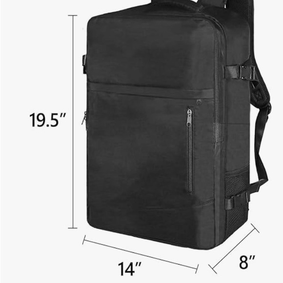 SUOCO Travel Backpack Black 70L Men Women - Picture 2 of 10